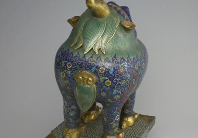 图片[3]-Horned beast in cloisonne enamels, Qing dynasty, 17th–18th century-China Archive